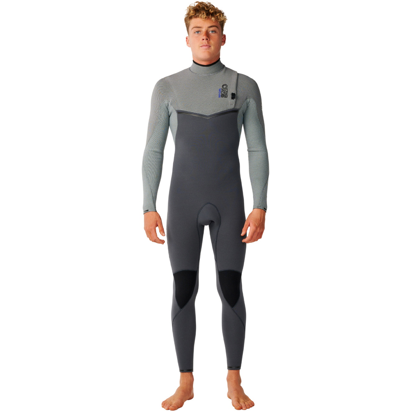 2026 Rip Curl Mens E-Bomb 4/3mm Zip Free Wetsuit 17MMFS - Charcoal Grey